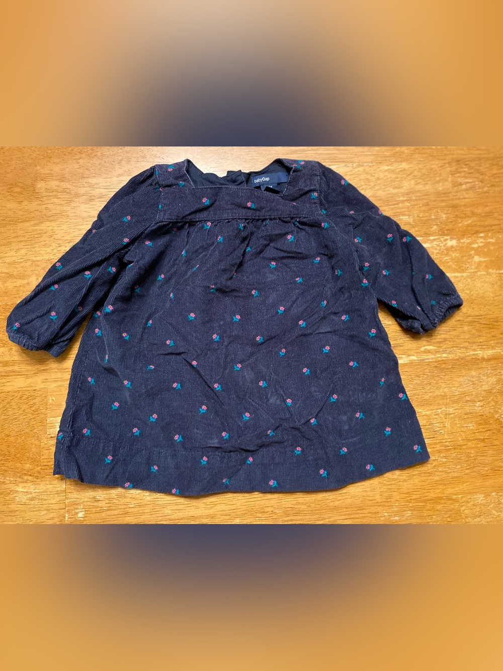 GAP Girls Navy Floral Long Sleeve Tunic